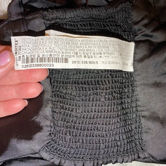 Zara NWT satin woman crop top Size Small - Picture 9 of 13